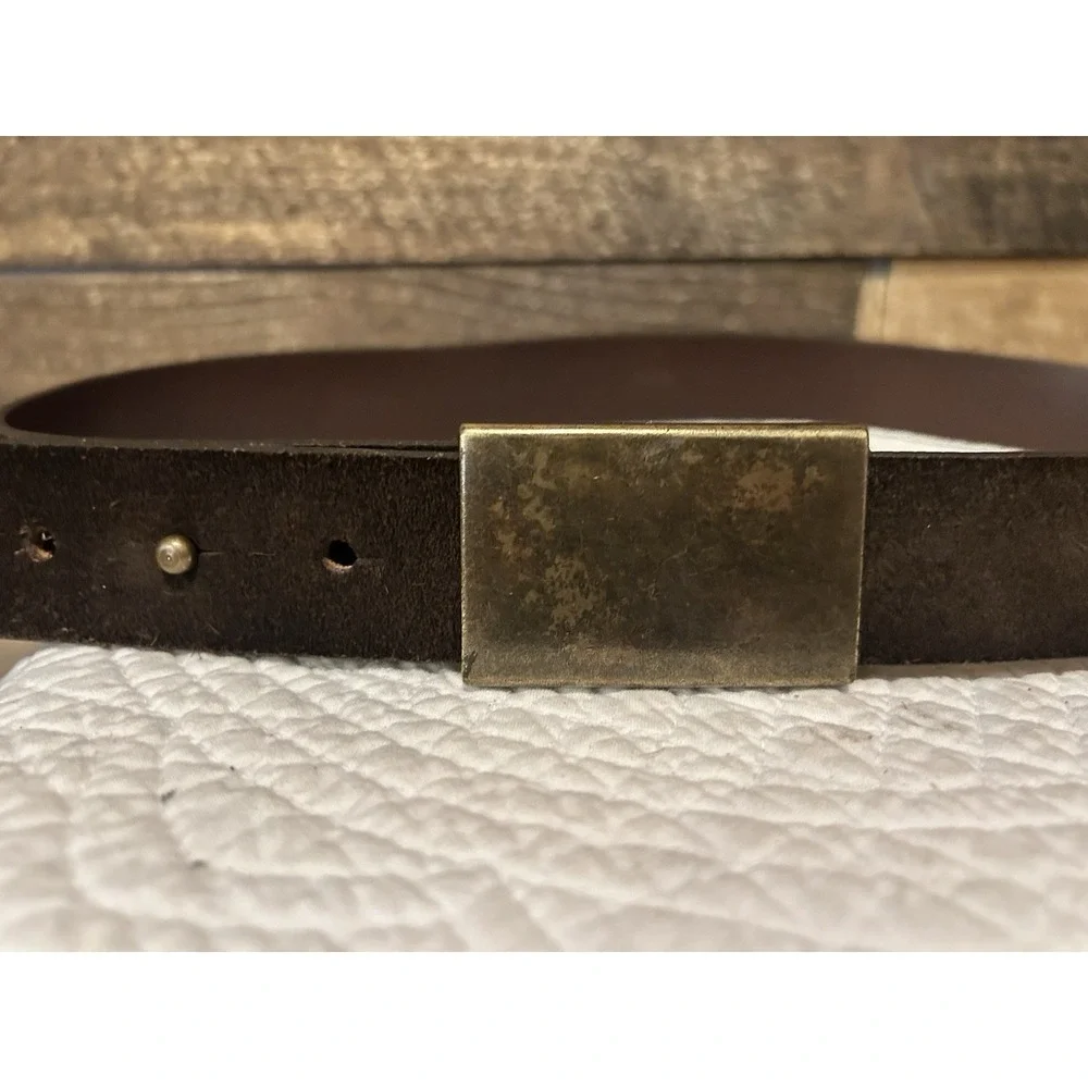 Banana‎ Republic Men's Brown Adjustable Dress Belt Brass Buckle Solid Size 34